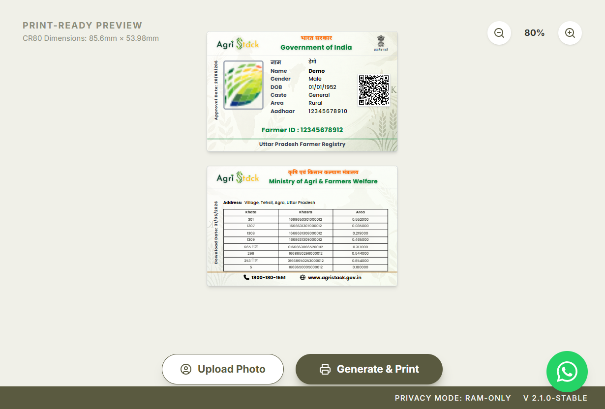 Farmer Registry PVC Preview